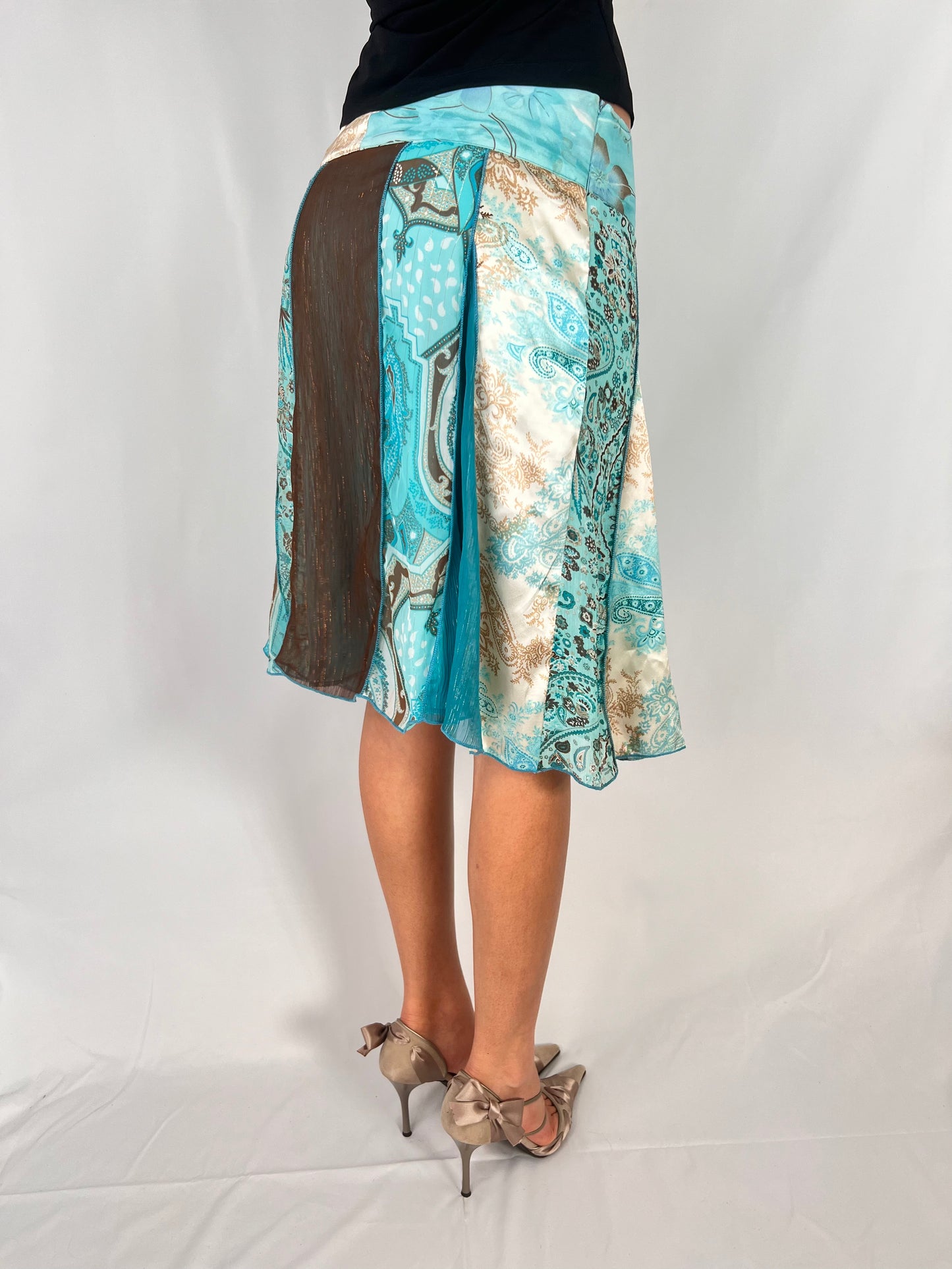 2000s paisley midi skirt