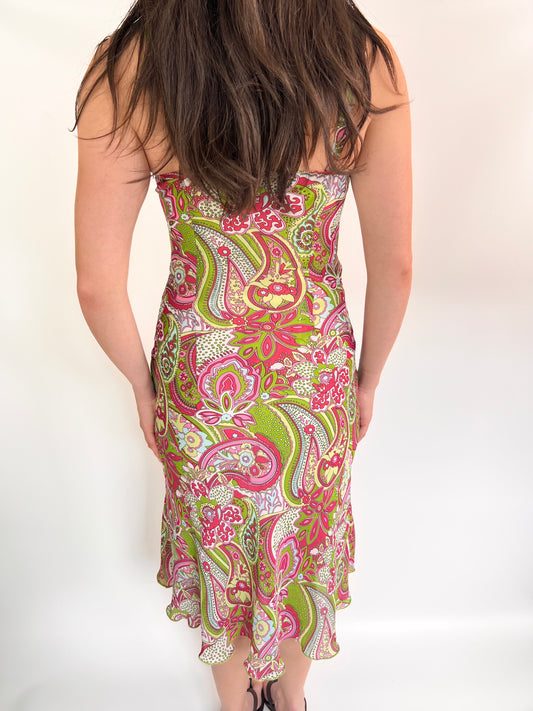 2000s floral midi dress