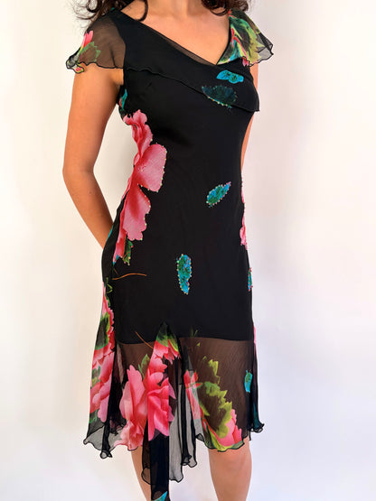 2000s sequin midi dress