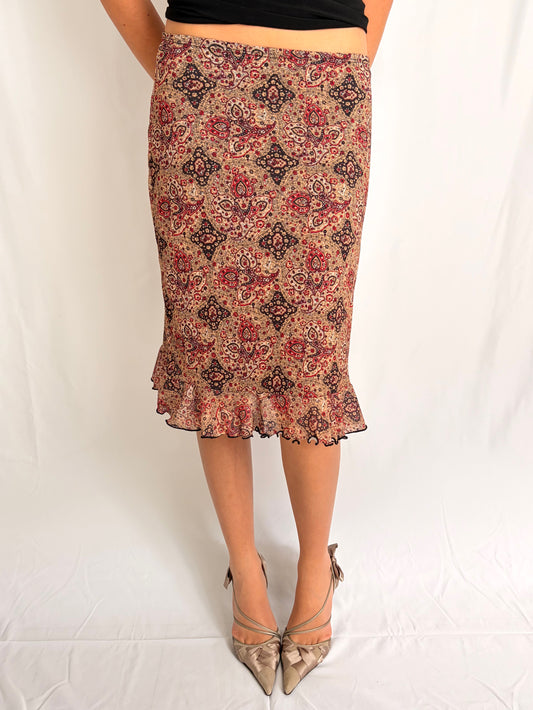 2000s midi skirt