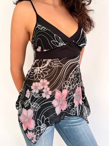 2000s floral fairy top