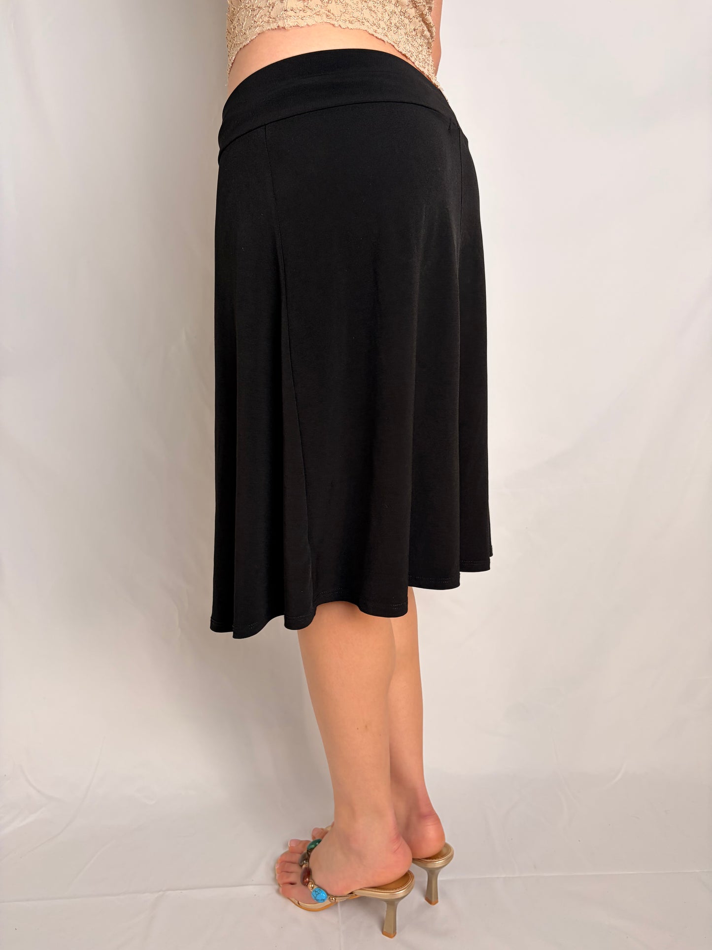 2000s buckle midi skirt