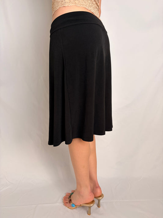 2000s buckle midi skirt
