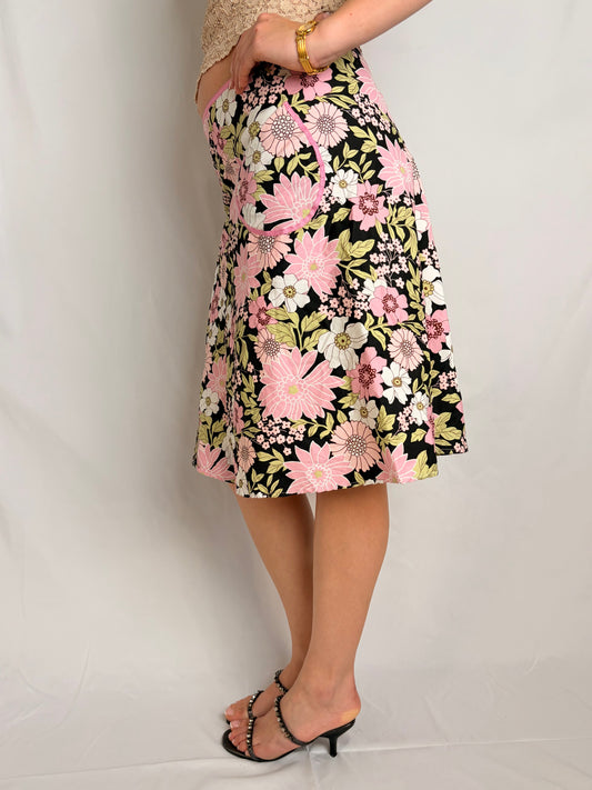 floral midi skirt