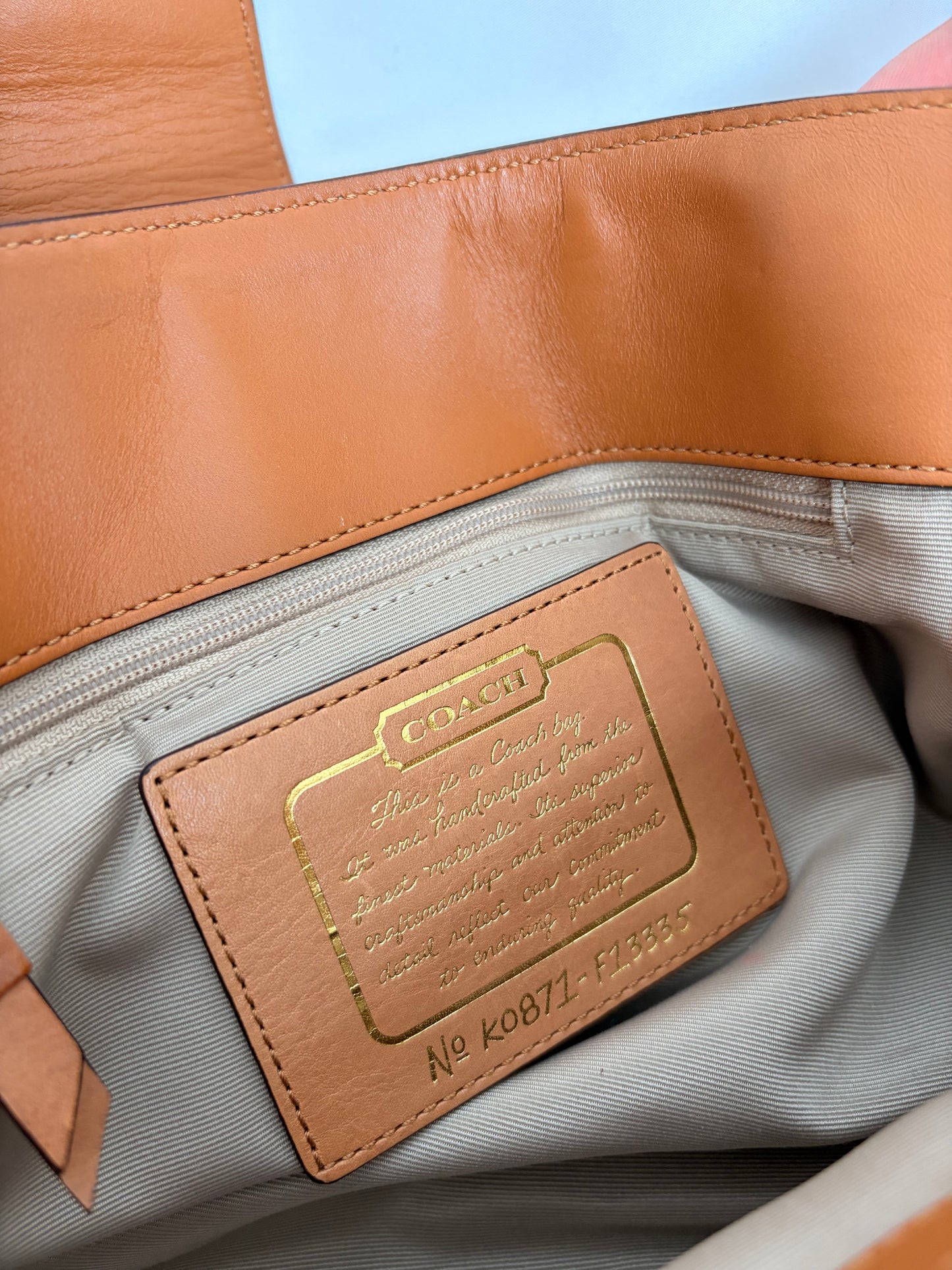 COACH patchwork turnlock handbag