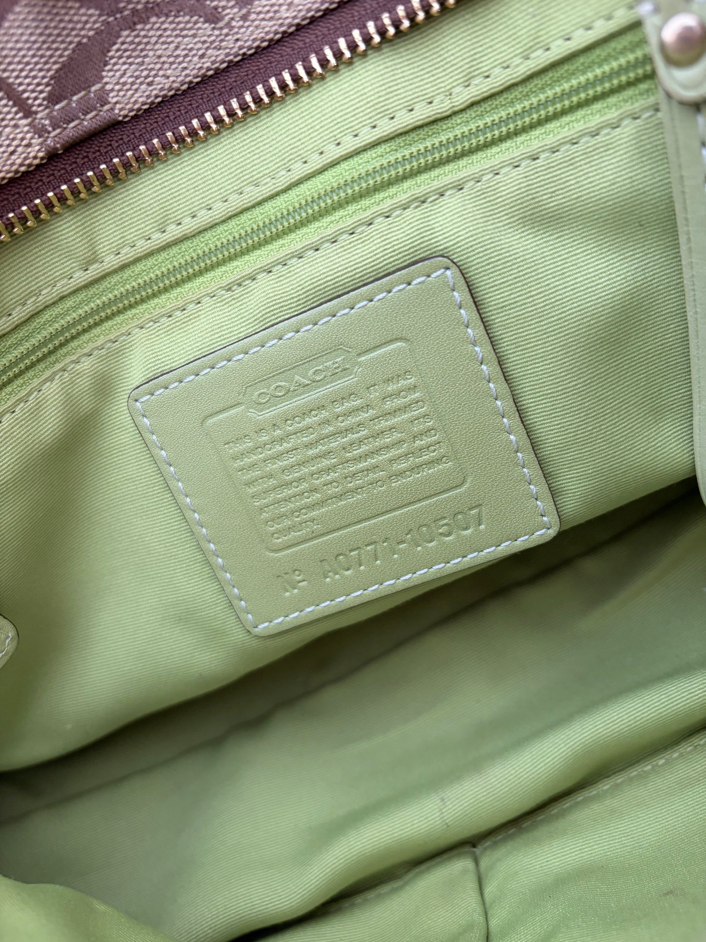 COACH hampton monogram handbag