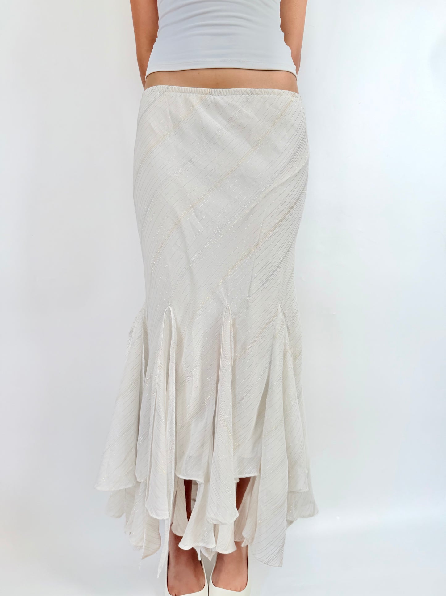 2000s shimmery fairy maxi skirt