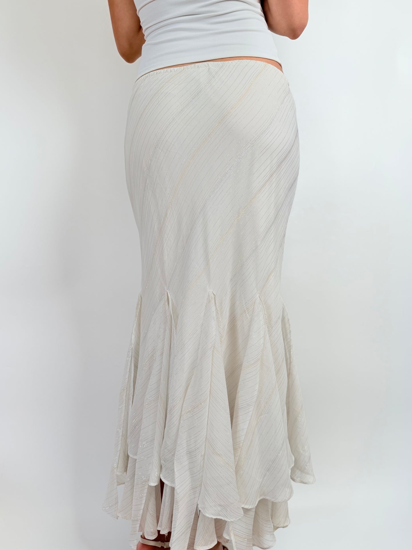 2000s shimmery fairy maxi skirt