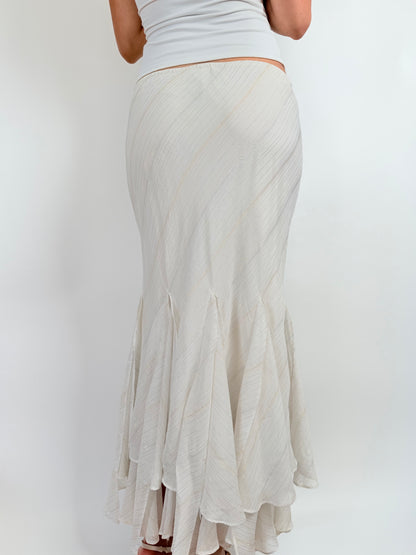 2000s shimmery fairy maxi skirt
