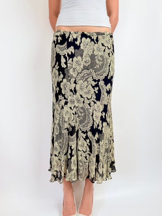 2000s fairy sequin maxi skirt