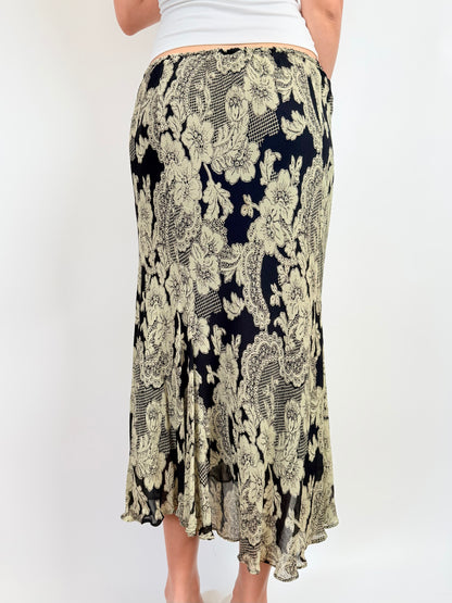 2000s fairy sequin maxi skirt