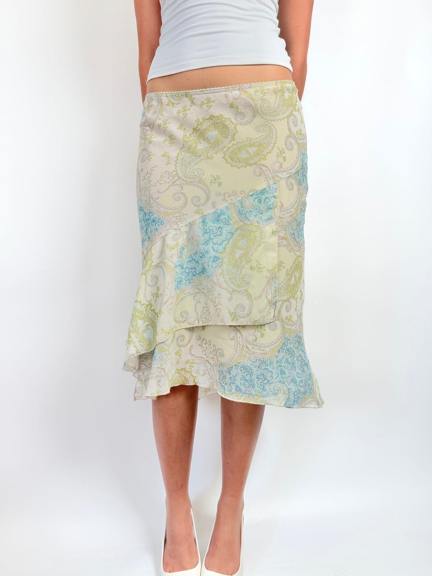 2000s pastel fairy midi skirt