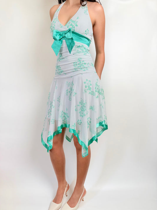 2000s fairy sequin midi dress
