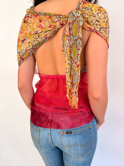 2000s patterned gem top