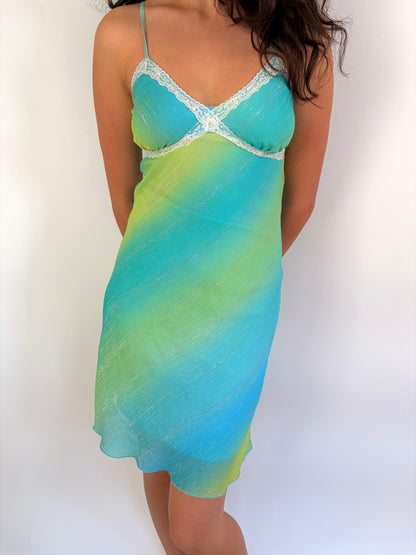 2000s ombre midi dress