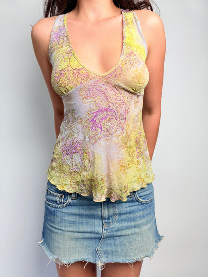 2000s shimmery fairy top