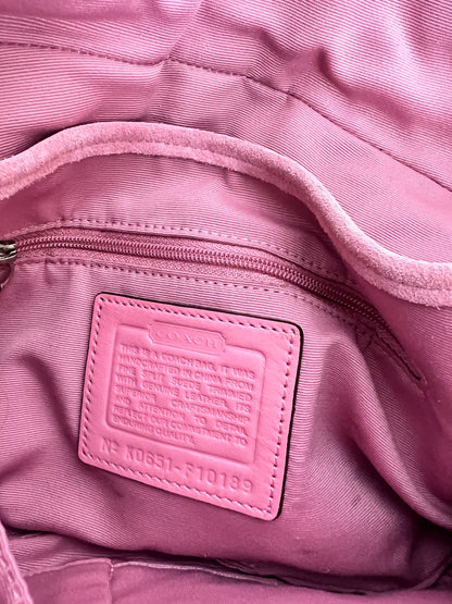 COACH pink suede soho handbag