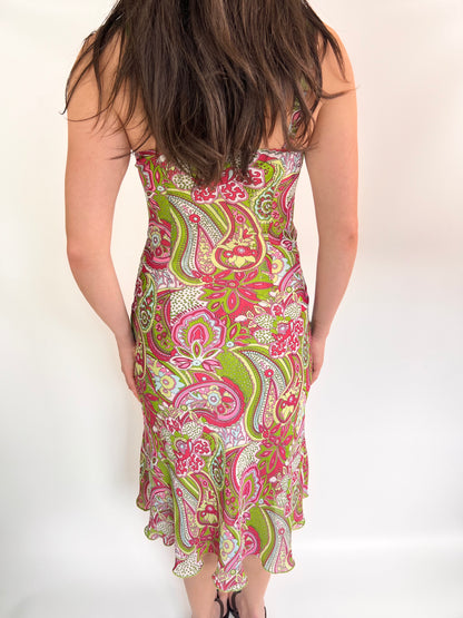2000s floral midi dress