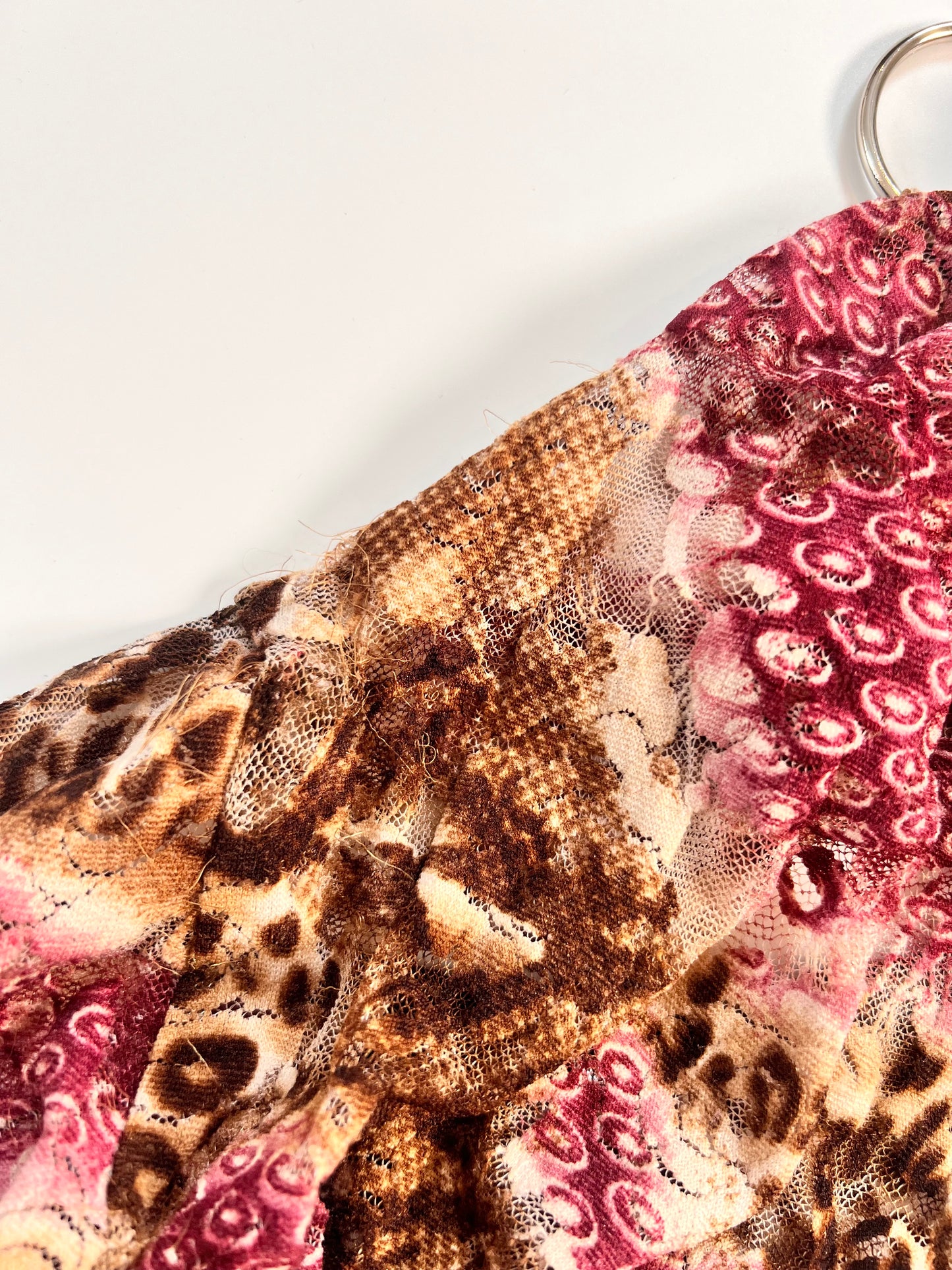 2000s leopard cowl top