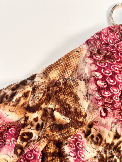 2000s leopard cowl top