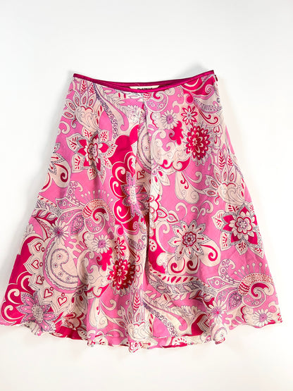 2000s floral midi skirt